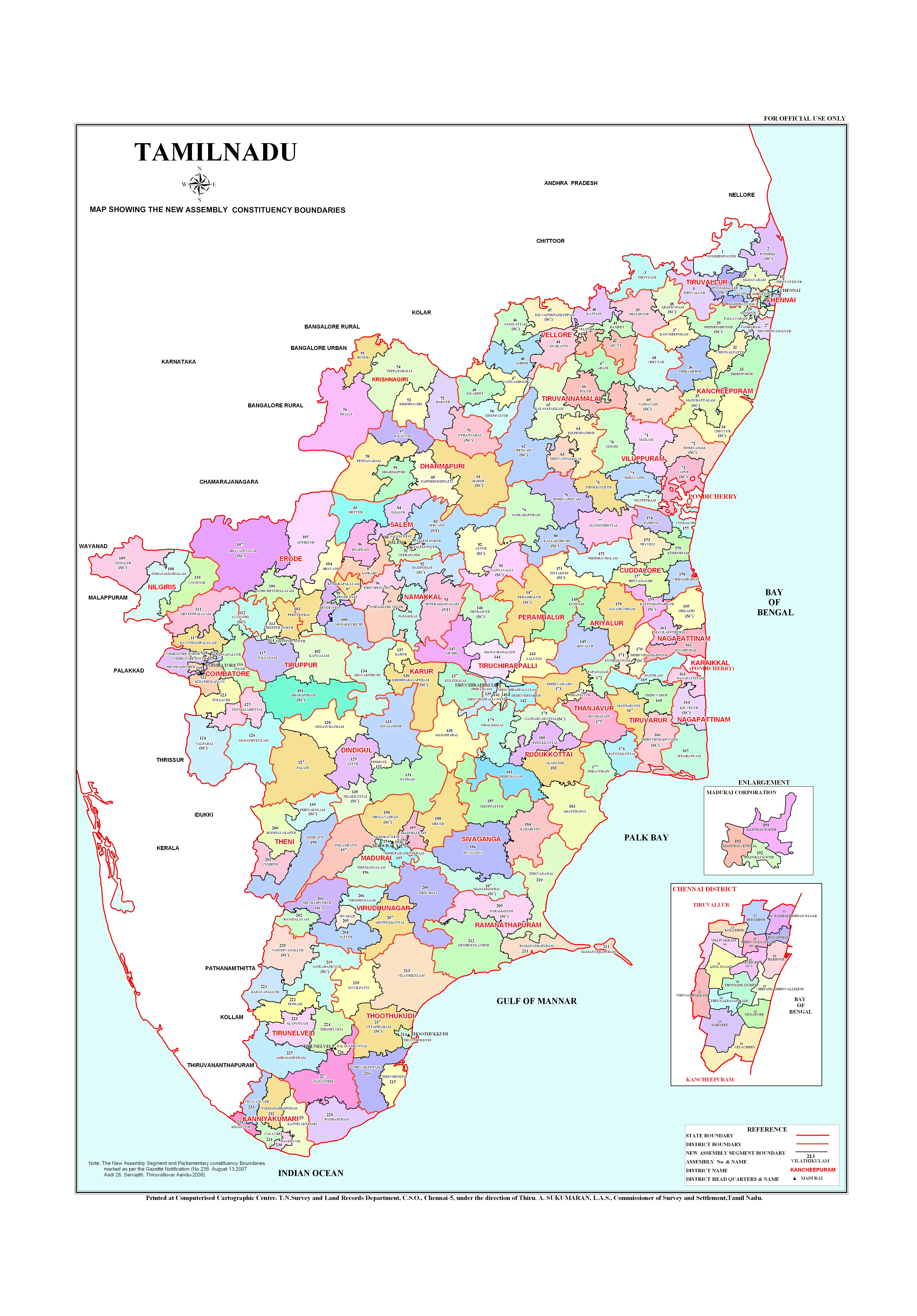 TAMILNADU - CONSTITUENCY MAP 2011